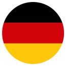 vector illustration of Circle flag of Germany on white background